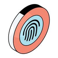 A beautiful design icon of fingerprint vector