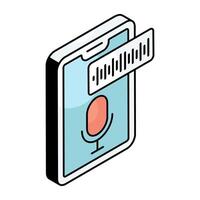Modern design icon of mobile microphone vector