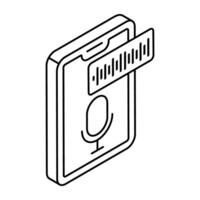 Modern design icon of mobile microphone vector