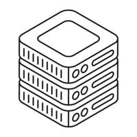 A colored design icon of database vector