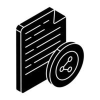 Modern design icon of share file vector