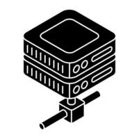A colored design icon of server vector