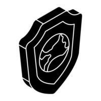 An icon design of global security vector
