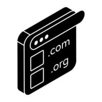 Creative design icon of web domains vector