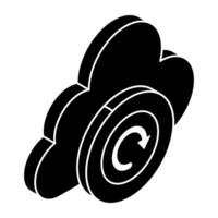A beautiful design icon of cloud reload vector