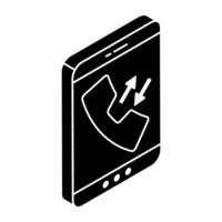 A colored design icon of call diversion vector