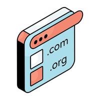 Creative design icon of web domains vector