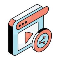 A beautiful design icon of web videos vector