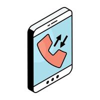 A colored design icon of call diversion vector