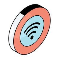 A beautiful design icon of cloud wifi vector
