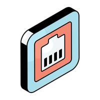 Perfect design icon of ethernet port vector