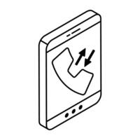 A colored design icon of call diversion vector