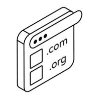 Creative design icon of web domains vector
