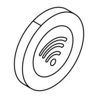 A beautiful design icon of cloud wifi vector