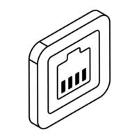 Perfect design icon of ethernet port vector