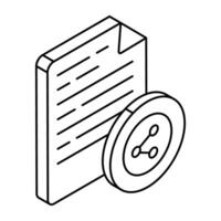 Modern design icon of share file vector
