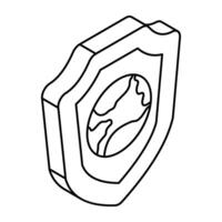 An icon design of global security vector