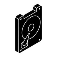 A colored design icon of harddrive vector
