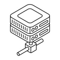 A colored design icon of server vector