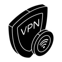 Creative design icon of vpn vector