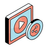 Perfect design icon of share videos vector