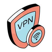 Creative design icon of vpn vector