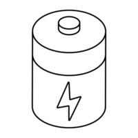 An icon design of battery cell vector