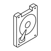 A colored design icon of harddrive vector