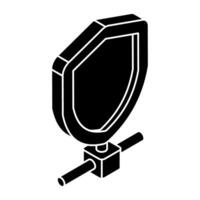 An icon design of secure shield vector