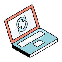 Creative design icon of system update vector