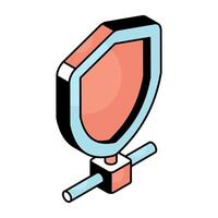 An icon design of secure shield vector