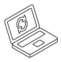 Creative design icon of system update vector