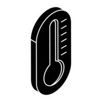 An editable design icon of thermometer vector
