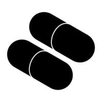 An editable design icon of capsules vector