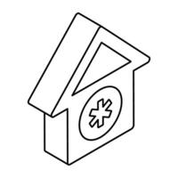 Modern design icon of clinic building vector