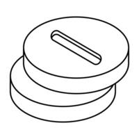 An editable design icon of tablets vector
