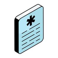 Trendy design icon of prescription vector