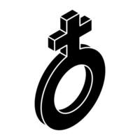 icono de diseño editable del símbolo femenino vector