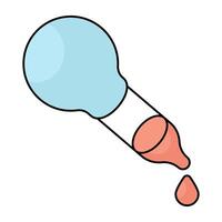 A unique design icon of dropper vector