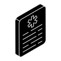 Trendy design icon of prescription vector