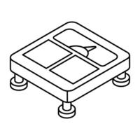 An icon design of weight scale vector
