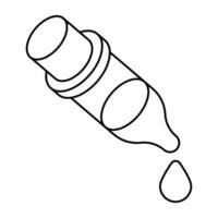 A unique design icon of dropper vector