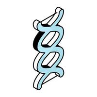 DNa icon in flat design vector