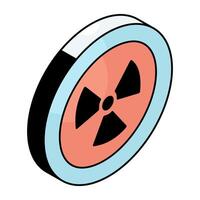 Trendy vectors design of radioactive sign