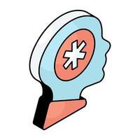 Perfect design icon of mental health vector