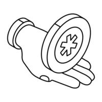 A creative design icon of medical sign vector