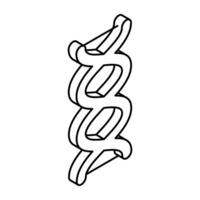 DNa icon in flat design vector