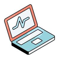 A unique design icon of ecg monitor vector