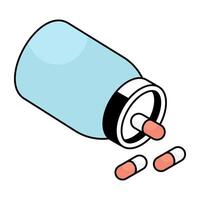 A unique design icon of drugs bottle vector