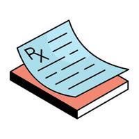 Trendy design icon of rx vector